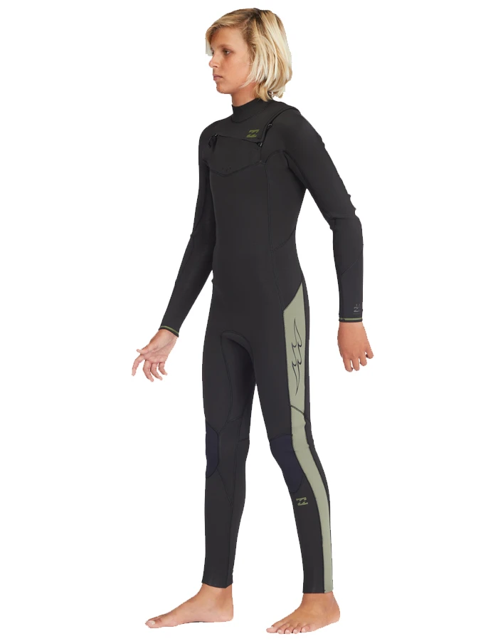 BILLABONG ABSOLUTE 4/3 MM CHEST ZIP BOYS 8-14 MILITARY 1 BILLABONG ABSOLUTE 4/3 MM CHEST ZIP BOYS 8-14 MILITARY