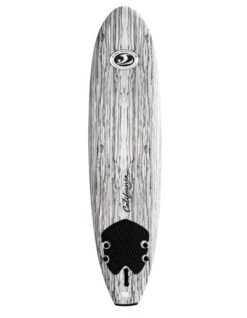 CBC FUN 7'0" CALIFORNIA BEAR SOFTBOARD WHITE WOOD -SurfVibe Shop cbc fun 7 0 softboard 5