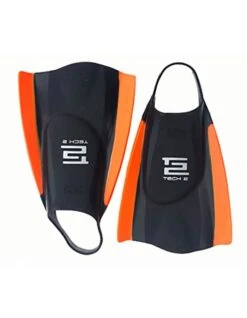 HYDRO TECH 2 BODYBOARD FINS GREY -SurfVibe Shop hydrofin tech2 pinne bodyboard nero arancio
