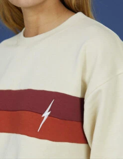 LIGHTNING BOLT BLOCK CREW FLEECE WOMAN -SurfVibe Shop lightning bolt block crew felpa donna 2