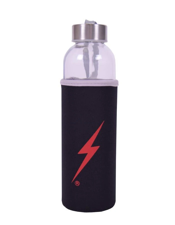 LIGHTNING BOLT REUSABLE WATER BOTTLE BLACK 1 LIGHTNING BOLT REUSABLE WATER BOTTLE BLACK