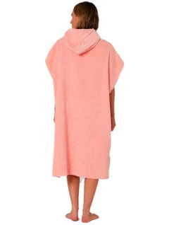 OCEAN & EARTH LADIES HOODED PONCHO PINK -SurfVibe Shop ocean earth ladies hooded poncho in spugna donna pink 3