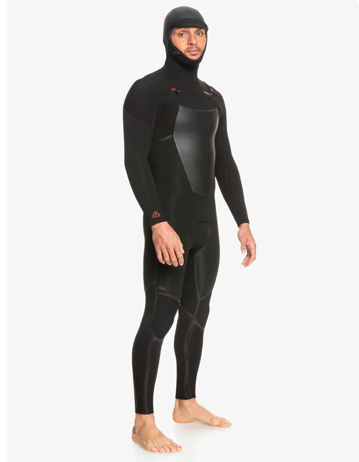 QUIKSILVER 5/4/3 MARATHON SESSION HOODED CHEST ZIP WETSUIT BLACK 3 QUIKSILVER 5/4/3 MARATHON SESSION HOODED CHEST ZIP WETSUIT BLACK - Image 3