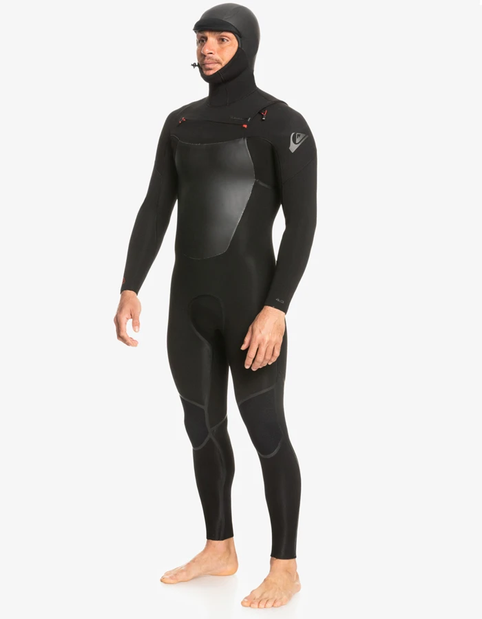 QUIKSILVER 5/4/3 MARATHON SESSION HOODED CHEST ZIP WETSUIT BLACK 4 QUIKSILVER 5/4/3 MARATHON SESSION HOODED CHEST ZIP WETSUIT BLACK - Image 4
