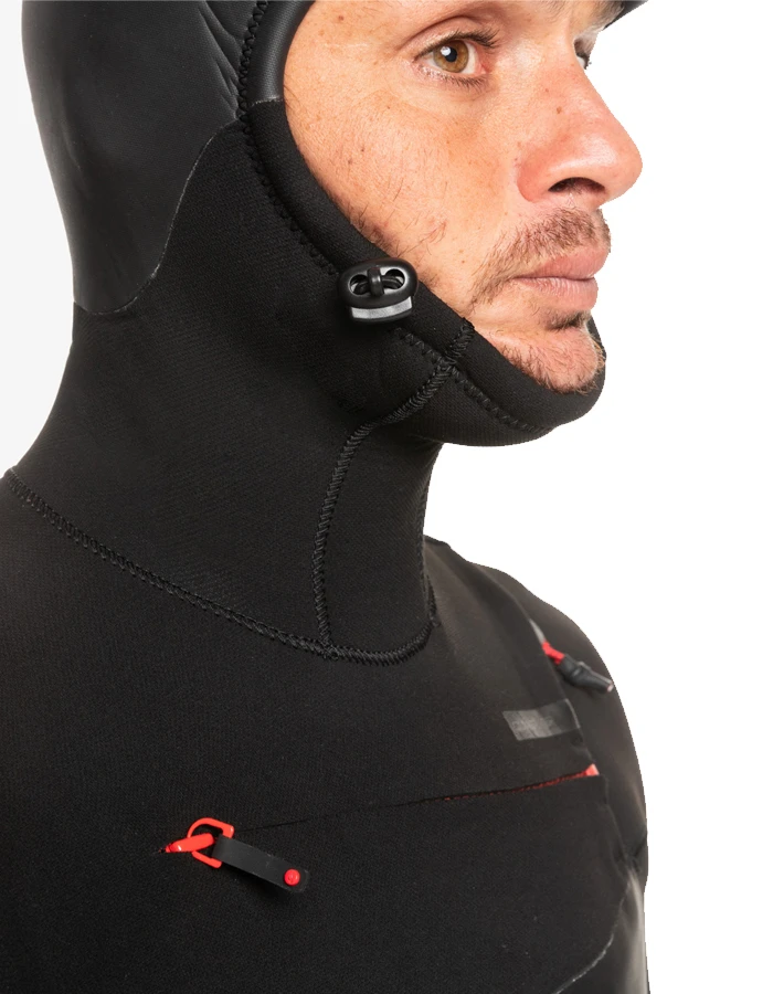 QUIKSILVER 5/4/3 MARATHON SESSION HOODED CHEST ZIP WETSUIT BLACK 8 QUIKSILVER 5/4/3 MARATHON SESSION HOODED CHEST ZIP WETSUIT BLACK - Image 8