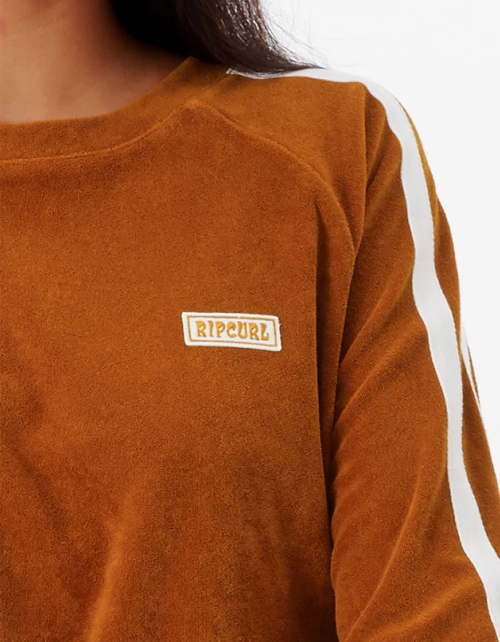 RIP CURL TERRY CREW FLEECE CINNAMON 3 RIP CURL TERRY CREW FLEECE CINNAMON - Image 3