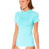 RIP CURL GOLDEN RAYS SHORT SLEEVE UV TEE LIGHT AQUA