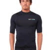 RIP CURL ICON PERF SHORT SLEEVE UV TEE BLACK