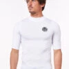 RIP CURL ICON PERF SHORT SLEEVE UV TEE WHITE