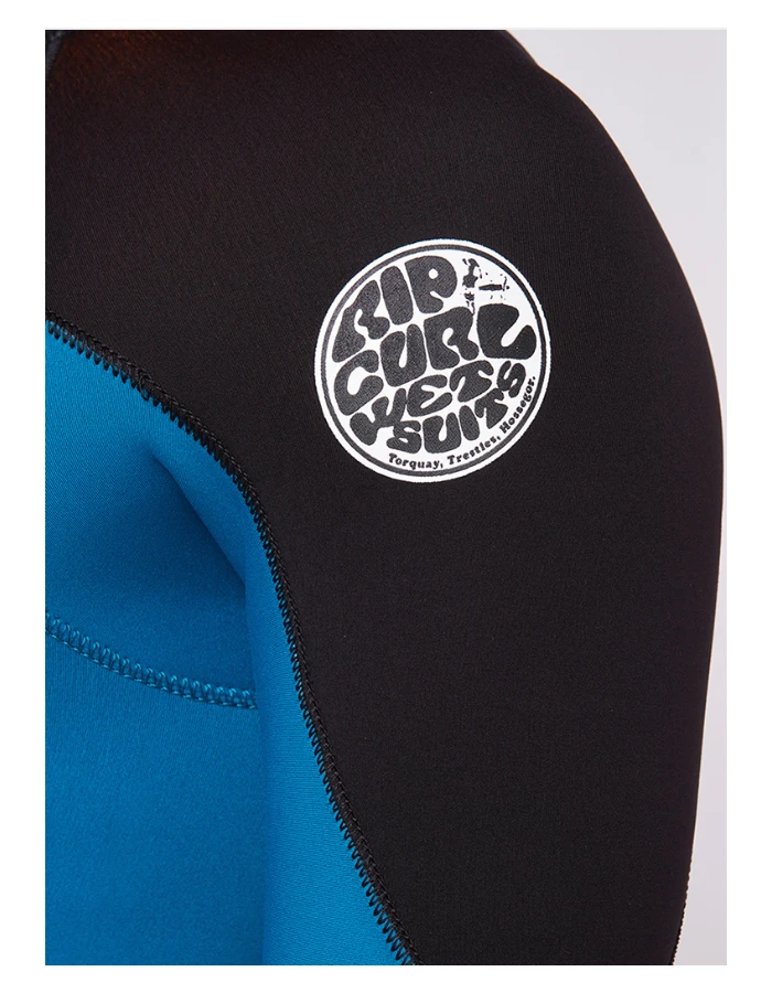RIP CURL OMEGA 4/3 BACK ZIP WETSUIT BLUE 4 RIP CURL OMEGA 4/3 BACK ZIP WETSUIT BLUE - Image 4