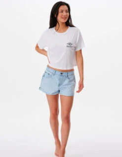 RIP CURL PSYCHEDELIC DREAMS SHORT SLEEVE CROP TEE -SurfVibe Shop rip curl psychedelic dreams crop t shirt donna