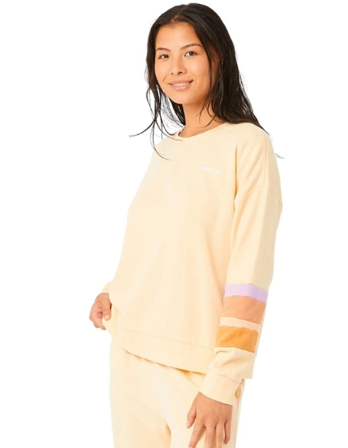 RIP CURL SUNDAY SWELL CREW FLEECE BEIGE 2 RIP CURL SUNDAY SWELL CREW FLEECE BEIGE - Image 2