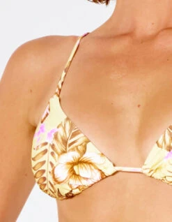 RIP CURL TOP PLAYABELLA SLIDING TRIANGLE LIGHT YELLOW -SurfVibe Shop rip curl top playabella sliding triangle light yellow 2