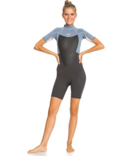 ROXY 2/2 PROLOGUE BACK ZIP WETSUIT FOR WOMEN POW -SurfVibe Shop roxy prologue 2 2 back zip muta corta donna pow 4