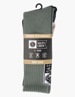SALTY CREW COLD FRONT 2 PACK SOCKS -SurfVibe Shop salty crew cold front 2 pack set calzini 2