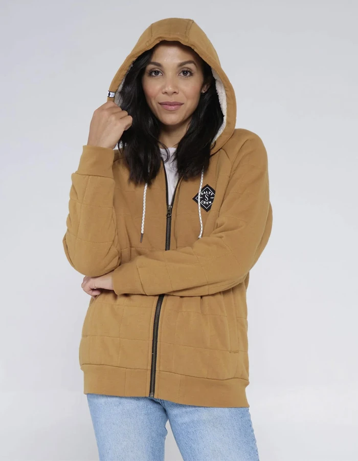 SALTY CREW SEEKING SHERPA HOODY WORKWEAR BROWN 4 SALTY CREW SEEKING SHERPA HOODY WORKWEAR BROWN - Image 4