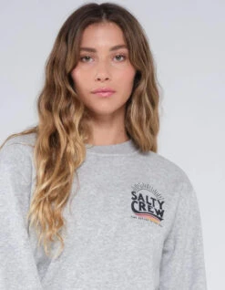 Salty Crew THE WAVE CREW CREW ATHLETIC HEATHER -SurfVibe Shop salty crew the wave felpa girocollo athletic heather 2
