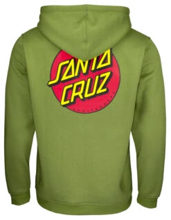 SANTA CRUZ CLASSIC DOT ZIP HOOD DILL GREEN -SurfVibe Shop santa cruz classic dot zip felpa cappuccio dill green 2