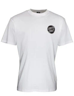 SANTA CRUZ CONTRA DOT MONO T-SHIRT WHITE -SurfVibe Shop santa cruz contra dot mono t shirt white