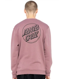 SANTA CRUZ OPUS DOT STRIPE CREW WASHED GRAPE -SurfVibe Shop santa cruz opus dot stripe crew felpa washed grape 2