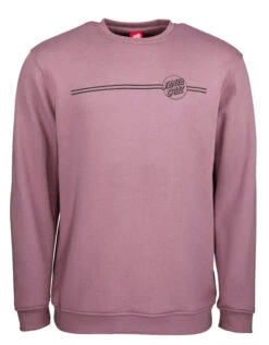 SANTA CRUZ OPUS DOT STRIPE CREW WASHED GRAPE -SurfVibe Shop santa cruz opus dot stripe crew felpa washed grape 4