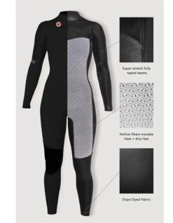 SISSTREVOLUTION SEVEN SEAS YOUTH 3/2 CHEST FULL WETSUIT BLACK -SurfVibe Shop sisstrevolution seven seas youth 3 2 chest full wetsuit black