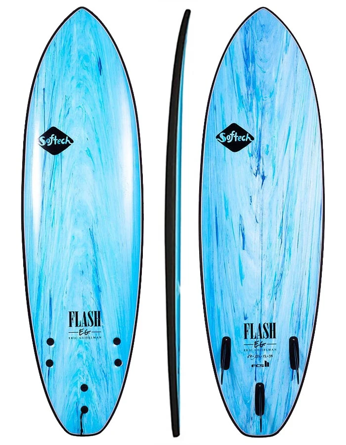 SOFTECH FLASH ERIC GEISELMAN SOFTBOARD FCSII AQUA MARBLE 1 SOFTECH FLASH ERIC GEISELMAN SOFTBOARD FCSII AQUA MARBLE