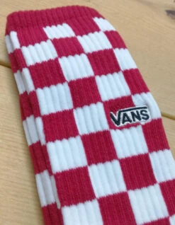 VANS CHECKERBOARD CREW II SOCKS RED -SurfVibe Shop vans calzini checkerboard crew ii red