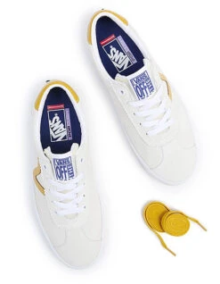 VANS SUEDE SPORT SHOES WHITE -SurfVibe Shop vans scarpe skate sport white 1