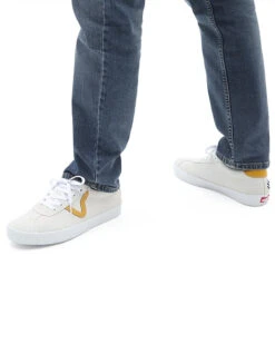 VANS SUEDE SPORT SHOES WHITE -SurfVibe Shop vans scarpe skate sport white 2