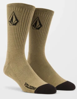 VOLCOM FULL STONE SOCKS WHITE 3 PACK AGAVE -SurfVibe Shop volcom full stone calzini pacco da 3 agave 3