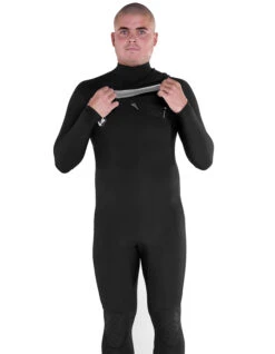 VOLCOM MODULATOR 4/3MM CHEST ZIP WETSUIT BLACK -SurfVibe Shop volcom muta modulator 4 3 chest zip black 5