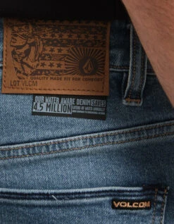 VOLCOM SOLVER DENIM JEANS OLD TOWN INDIGO -SurfVibe Shop volcom solver denim jeans old town indigo 5