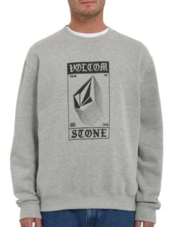VOLCOM WATANITE SWEATSHIRT HEATHER GREY